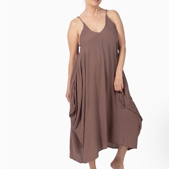 Buddha Pants Geneva Dress Brown - Picture 2 of 2